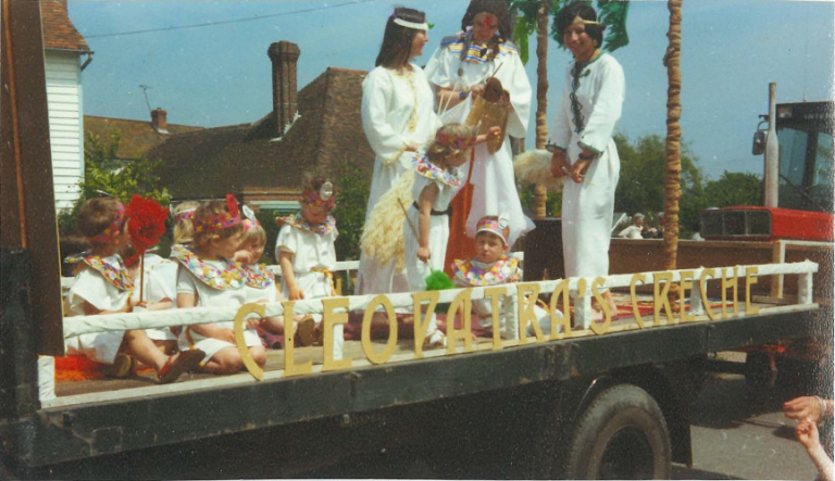 Cleopatras Creche float Carnival 1981 500px
